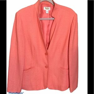 Talbots suit jacket in peach